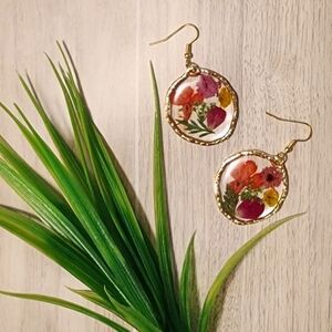 Unique Dried Flower Earrings